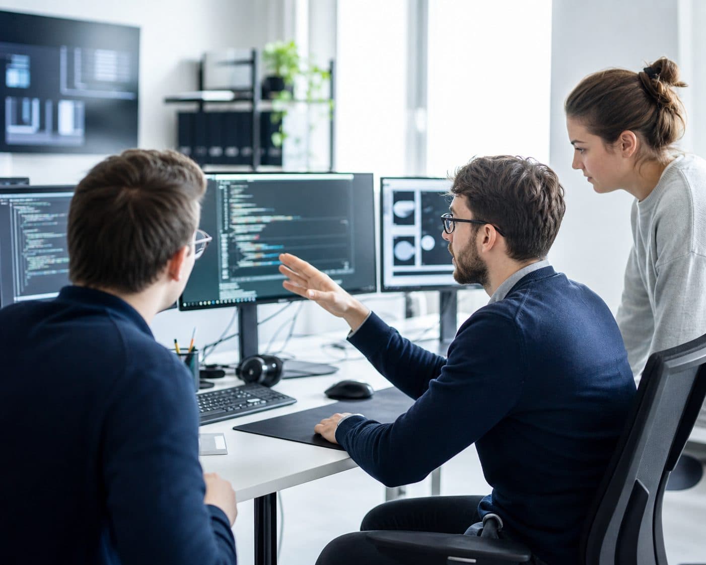 Zespół technologiczny podczas pracy nad systemem